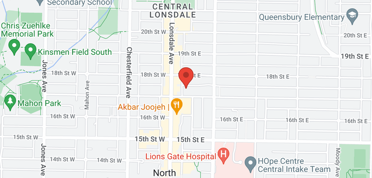 map of 207 122 E 17TH STREET